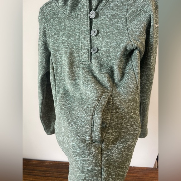 Columbia, XS, women’s heather green button front hooded sweatshirt w/pockets EUC - Picture 6 of 7